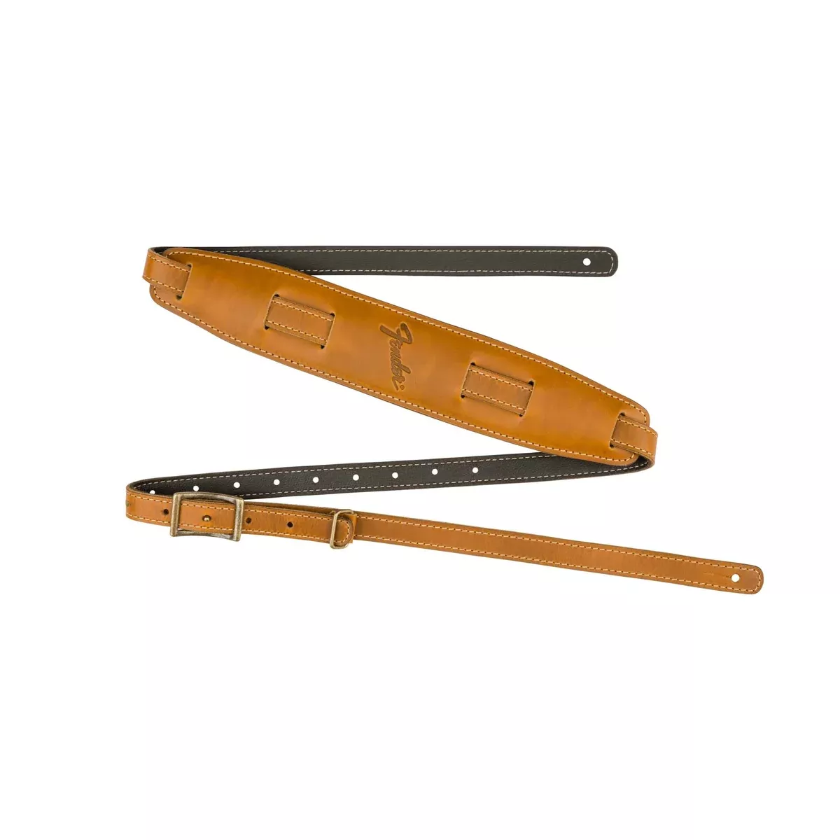 Fender Mustang Saddle Guitar Strap, Butterscotch, Long