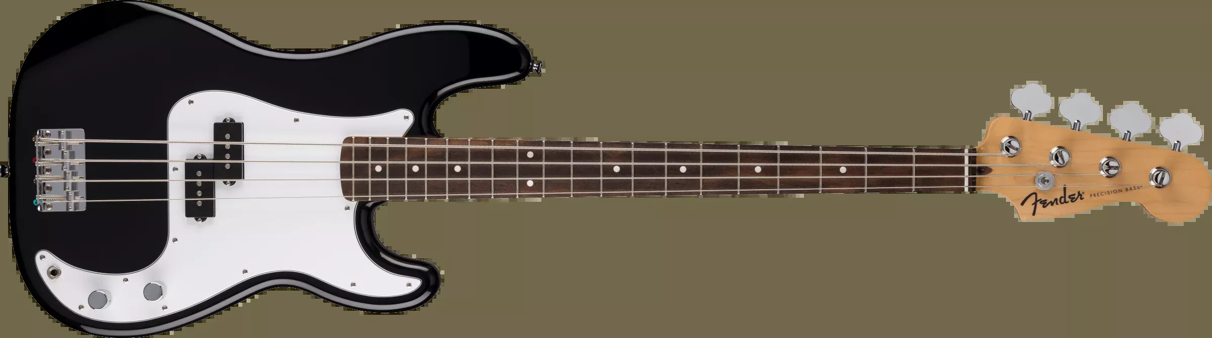 Fender Standard Precision Bass, Laurel Fingerboard, White Pickguard, Black