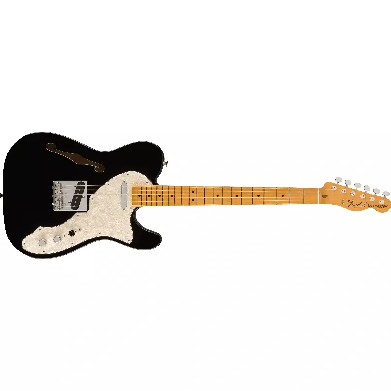 FENDER Vintera II 60s Telecaster Thinline, Maple Fingerboard, Black 0149062306