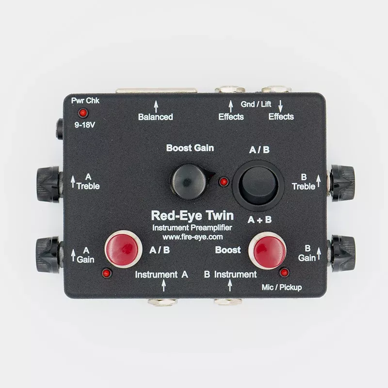 Fire-Eye Red-Eye Twin V2 – 2 Channel Preamp with Boost and DI Out