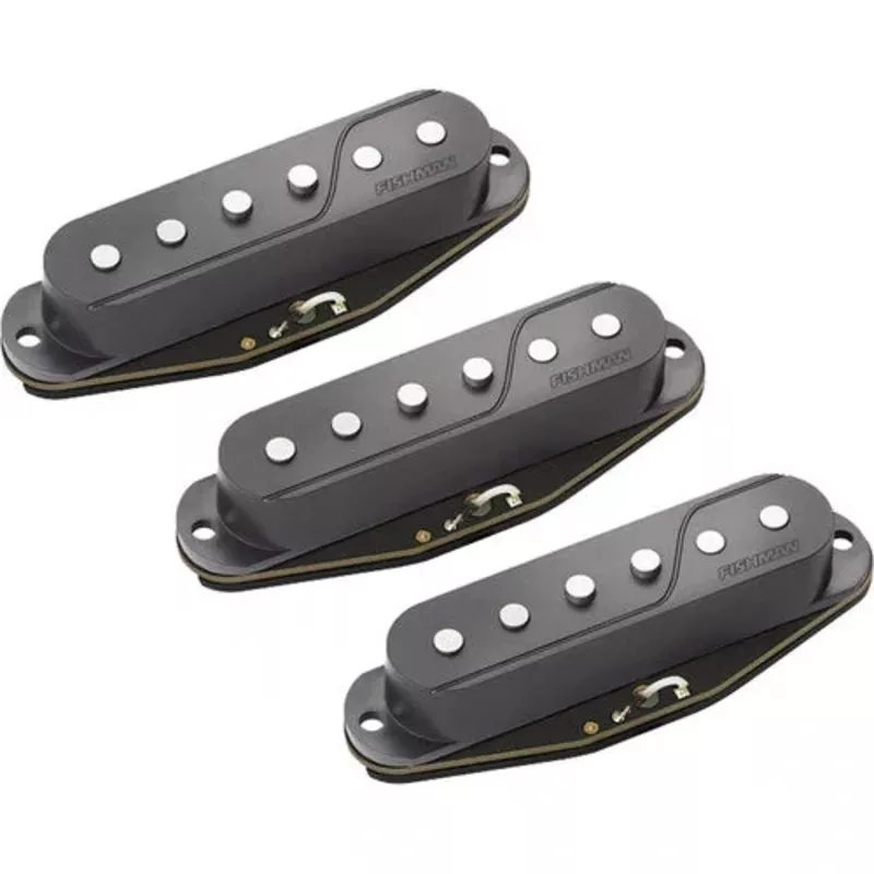 Fishman Fluence Single Width Stratocaster Pickup Set, Black