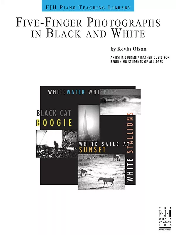 Five-Finger Photographs in Black and White: Beginning Students Piano Book