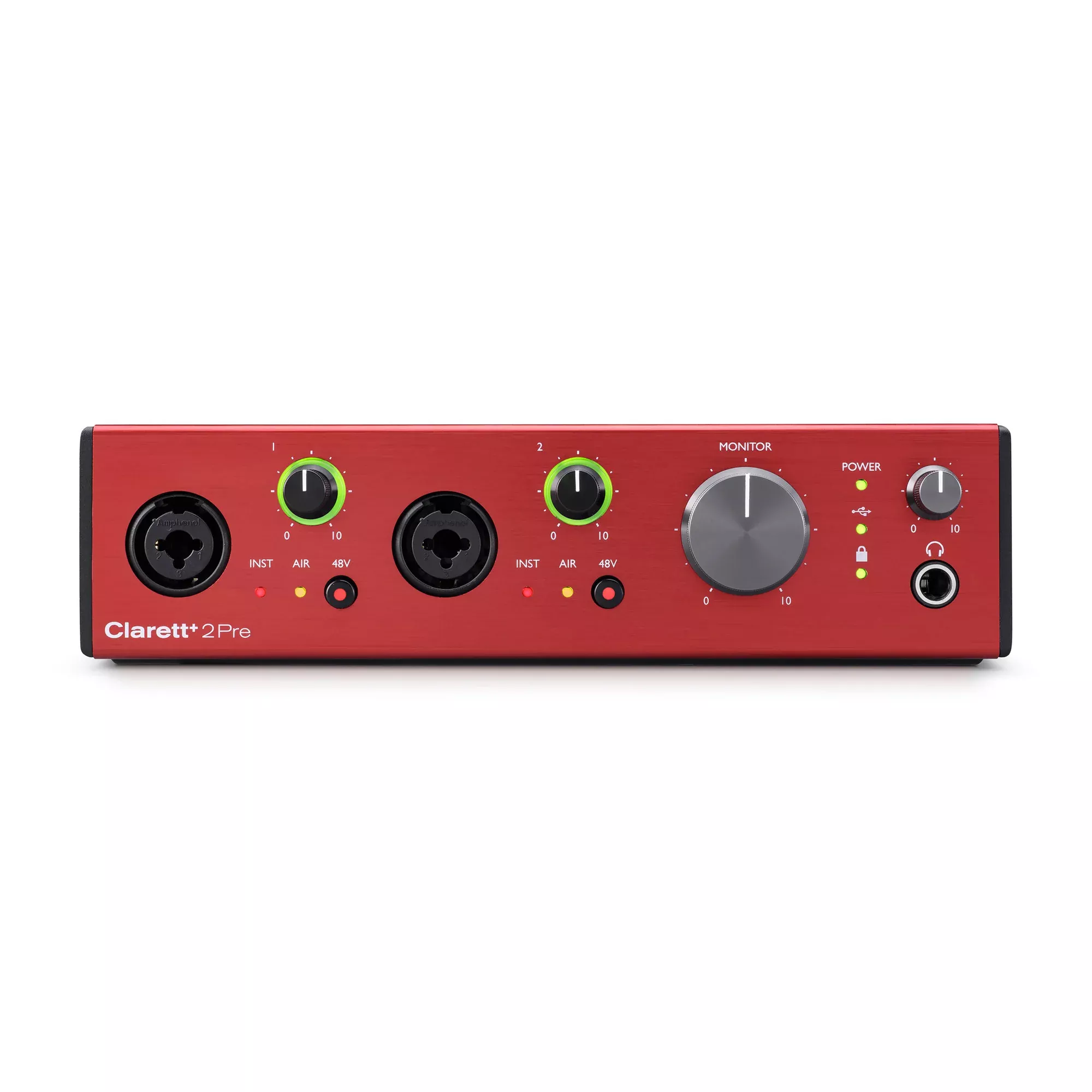 Focusrite Clarett+ 2Pre 10-in / 4-out USB-C Audio Interface