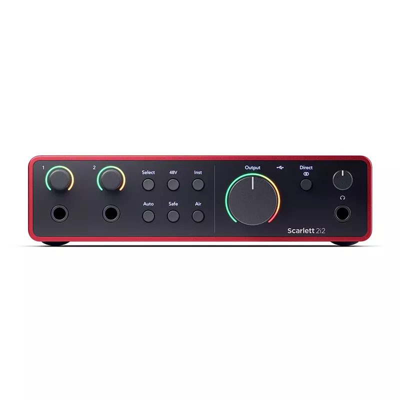 Focusrite Scarlett 2i2 (4th Gen) – 2-in, 2-out USB Type-C Interface