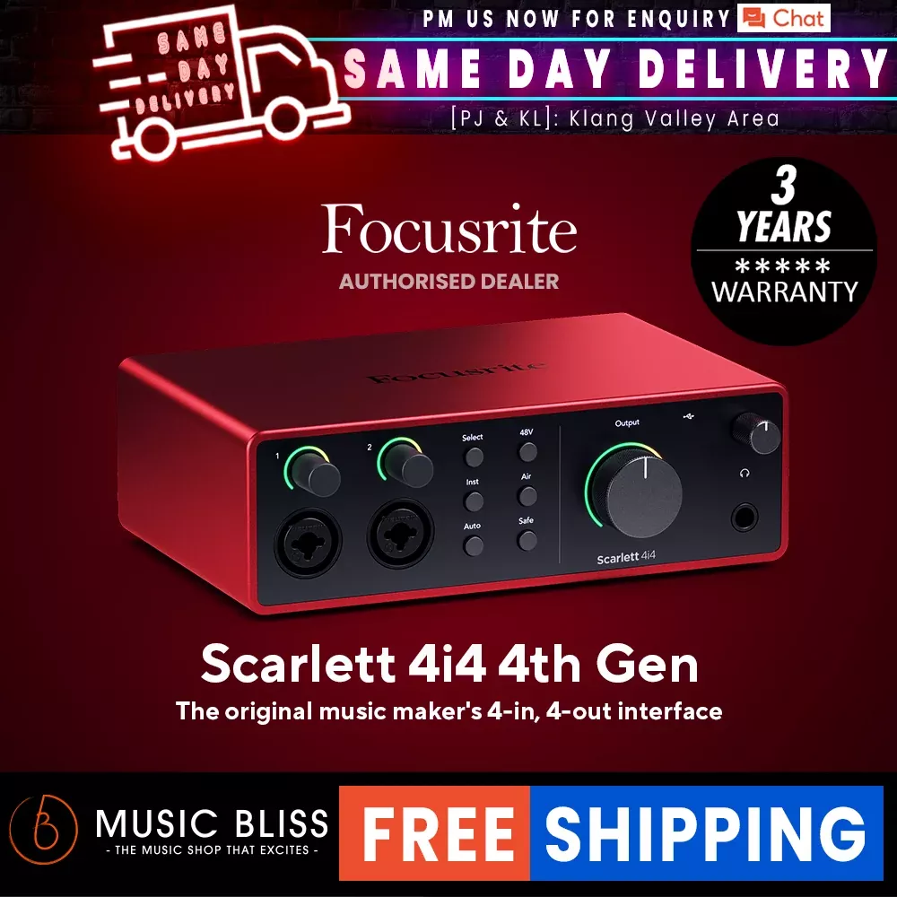 Focusrite Scarlett 4i4 4th Gen USB Audio Interface