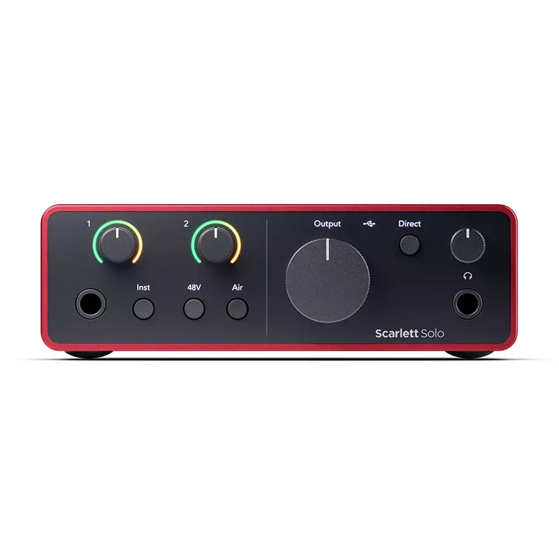 Focusrite Scarlett Solo (4th Gen) – 2-in, 2-out USB Type-C Interface