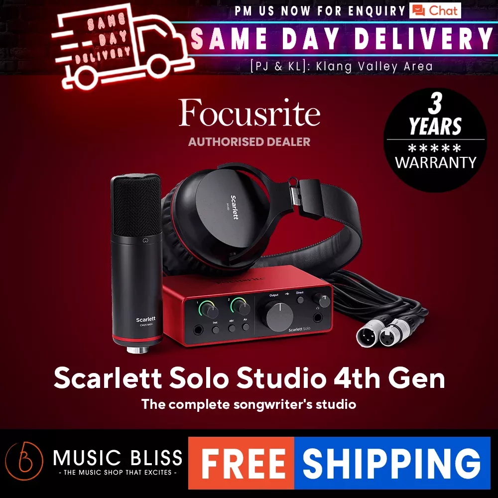 Focusrite Scarlett Solo Studio 4th Gen Recording Bundle