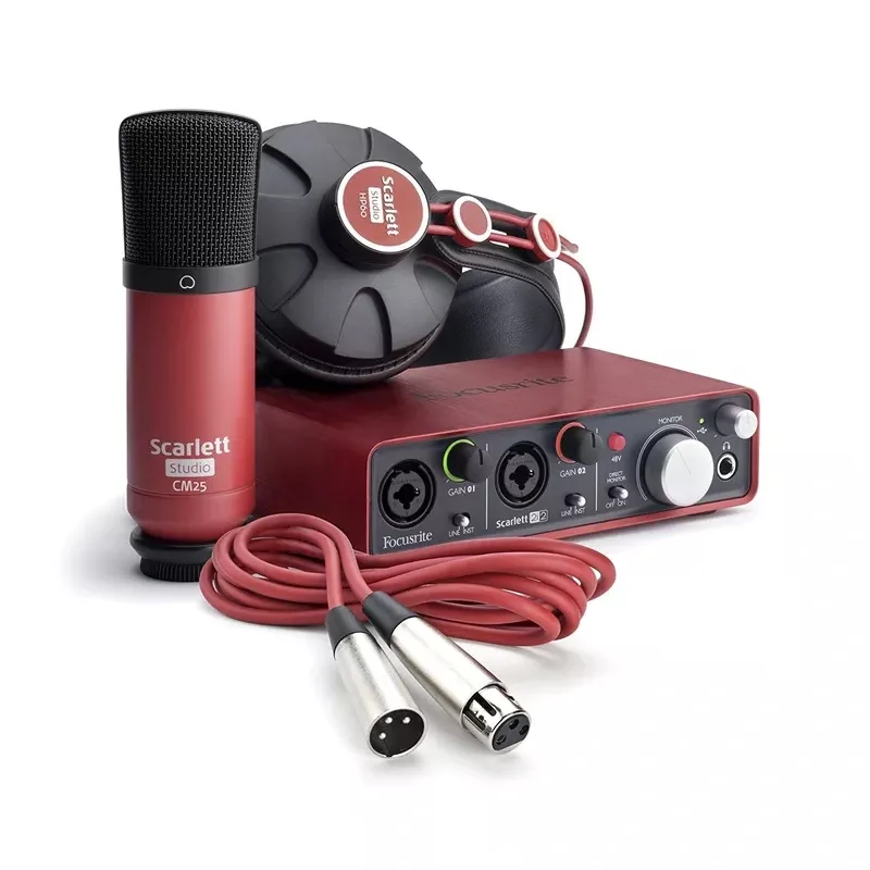 Focusrite Scarlett Studio 2i2 – Complete Recording Package for Musicians (2nd Generation)SCARLETT-STUDIO-PACK-MK2
