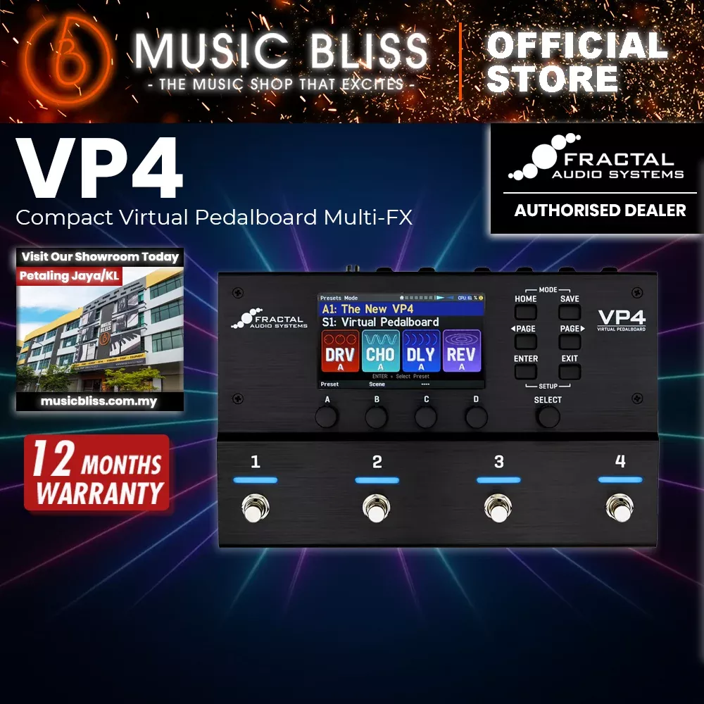 Fractal Audio VP4 Virtual Pedalboard – Compact Multi-FX