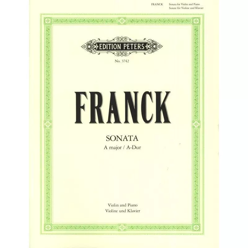 Franck Sonata in A For Violin and Piano