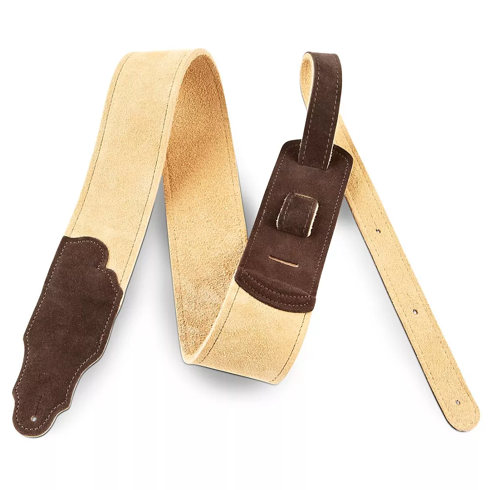 Franklin Strap 2.5″ Honey Suede Guitar Strap with Chocolate Ends
