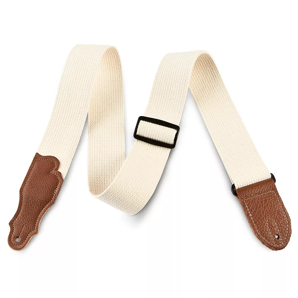 Franklin Strap 2″ Natural Cotton Guitar Strap with Leather Ends