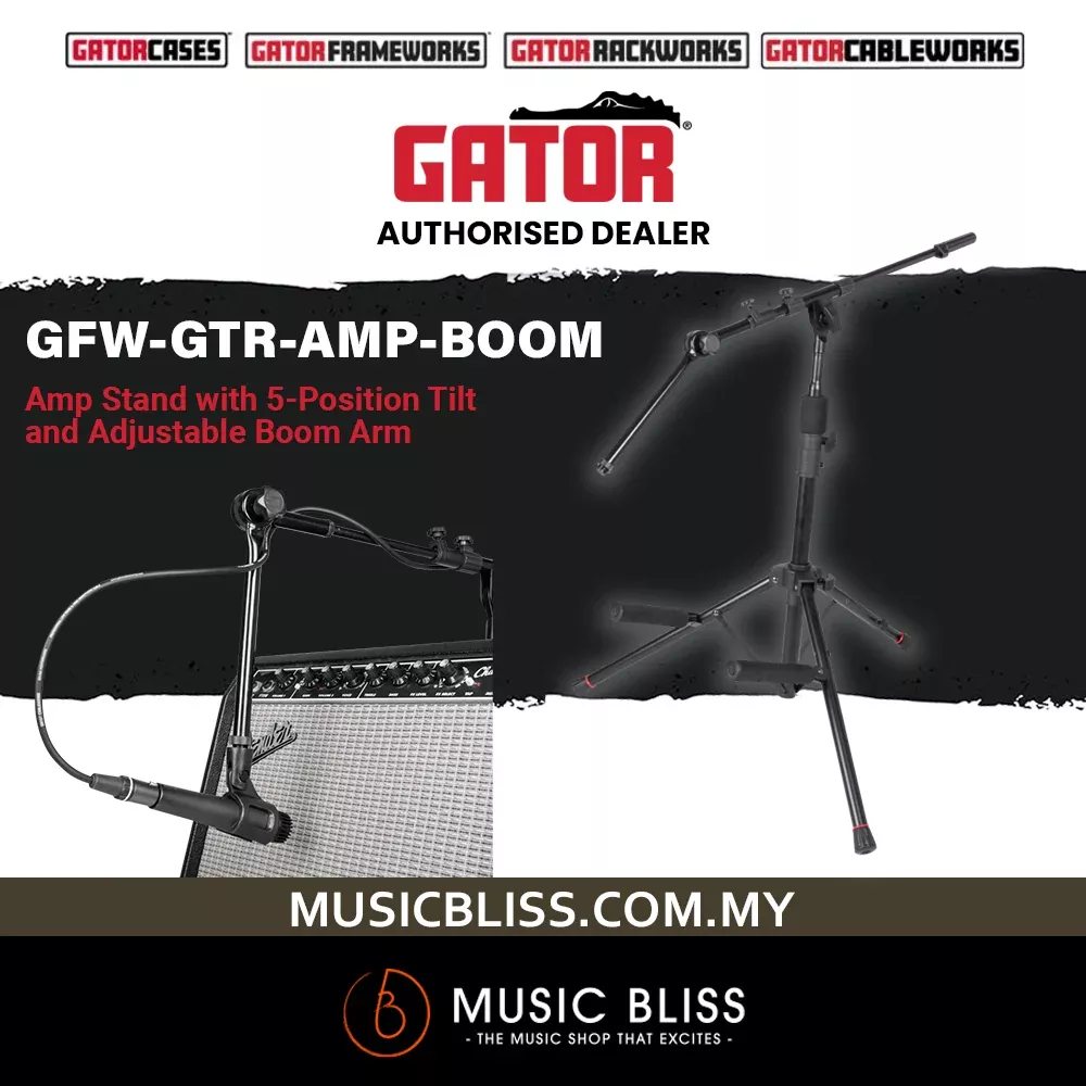 Gator Frameworks GFW-GTR-AMP-BOOM Amp Stand with Microphone Boom Arm