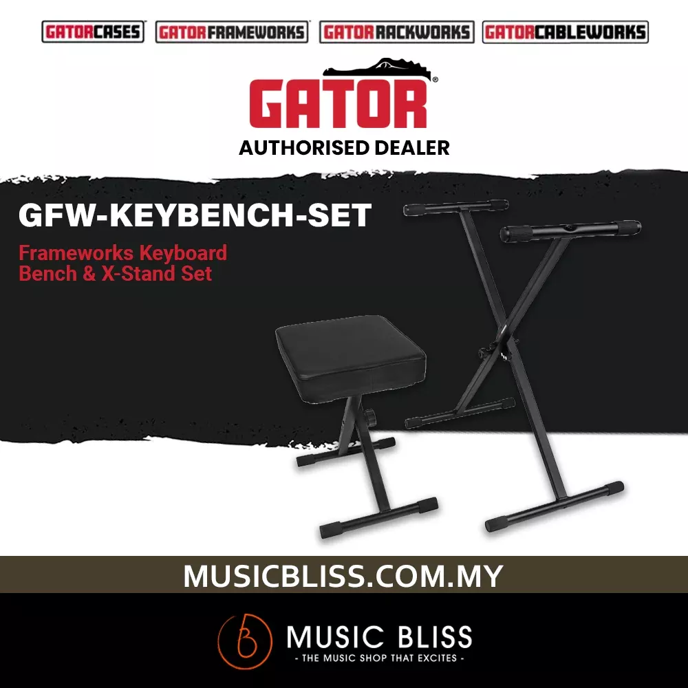 Gator Frameworks GFW-KEYBENCH-SET Frameworks Keyboard Bench and Stand Set
