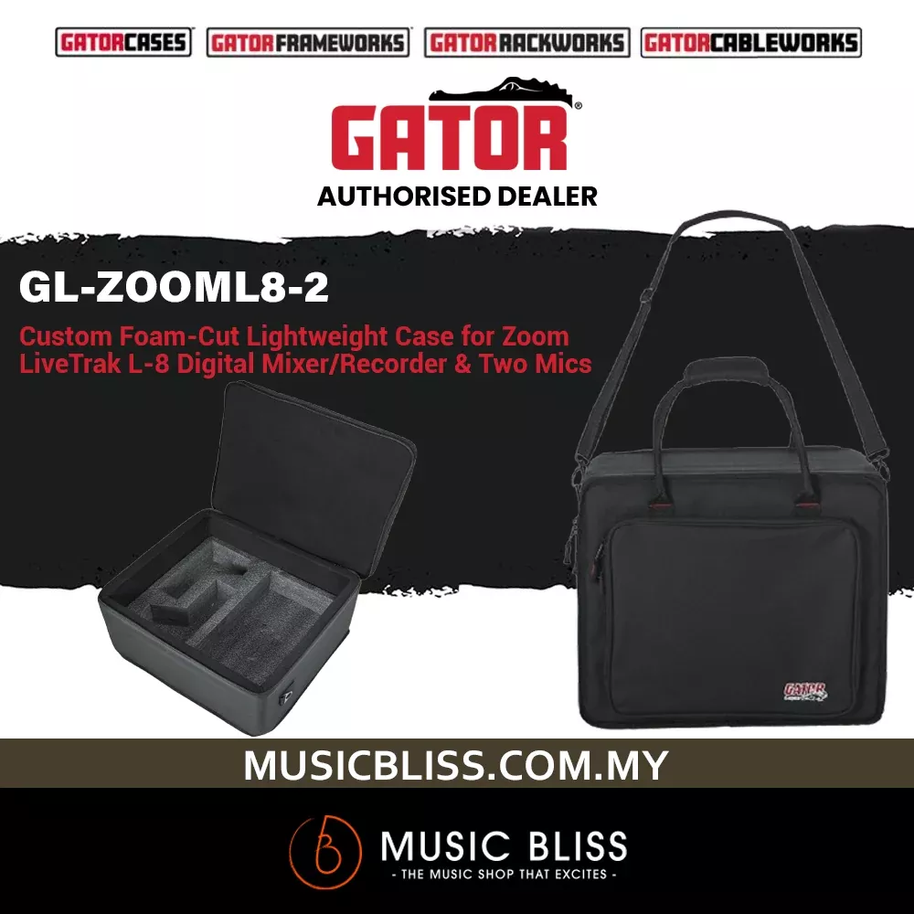 Gator GL-ZOOML8-2 Lightweight Case for Zoom L8 & Two Mics