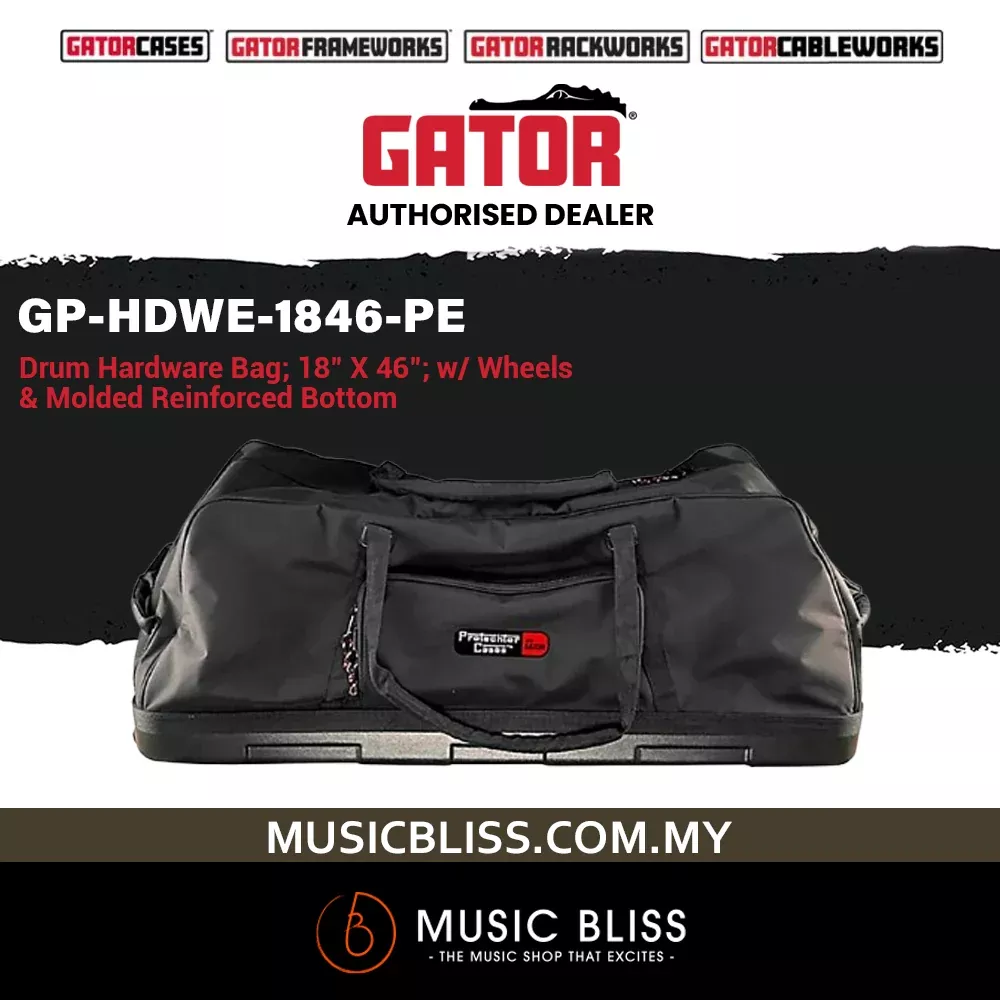 Gator GP-HDWE-1846-PE Drum Hardware Bag with Wheels – 18″ x 46″