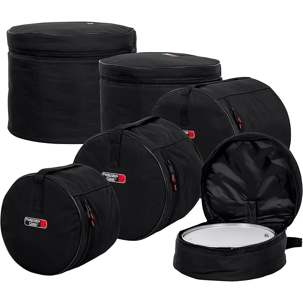 Gator GP-Standard-100 Padded 5-Piece Standard Drum Bag Set Black