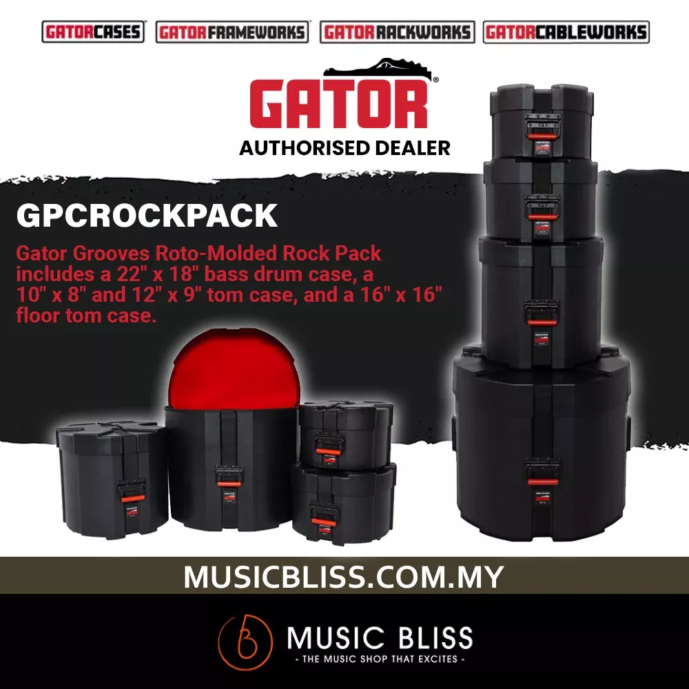 Gator Grooves Drum Case Rock Pack