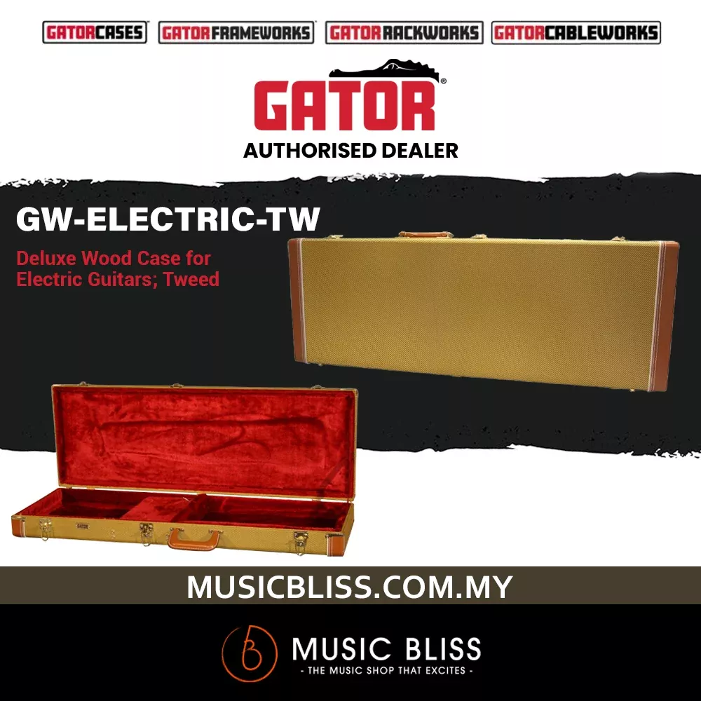 Gator GW-ELECTRIC-TW Deluxe Wood Guitar Case - Tweed