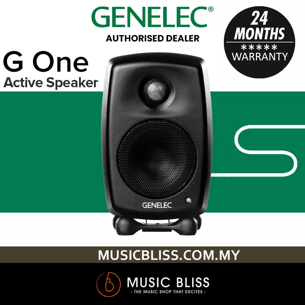 Genelec G One 2-Way Powered Bookshelf Speaker – Black