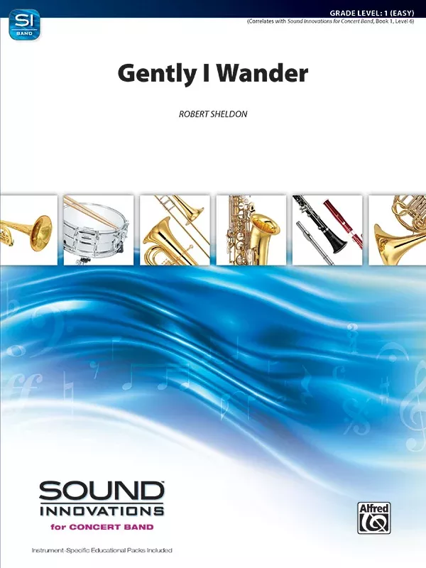 Gently, I Wander: Concert Band Conductor Score & Parts