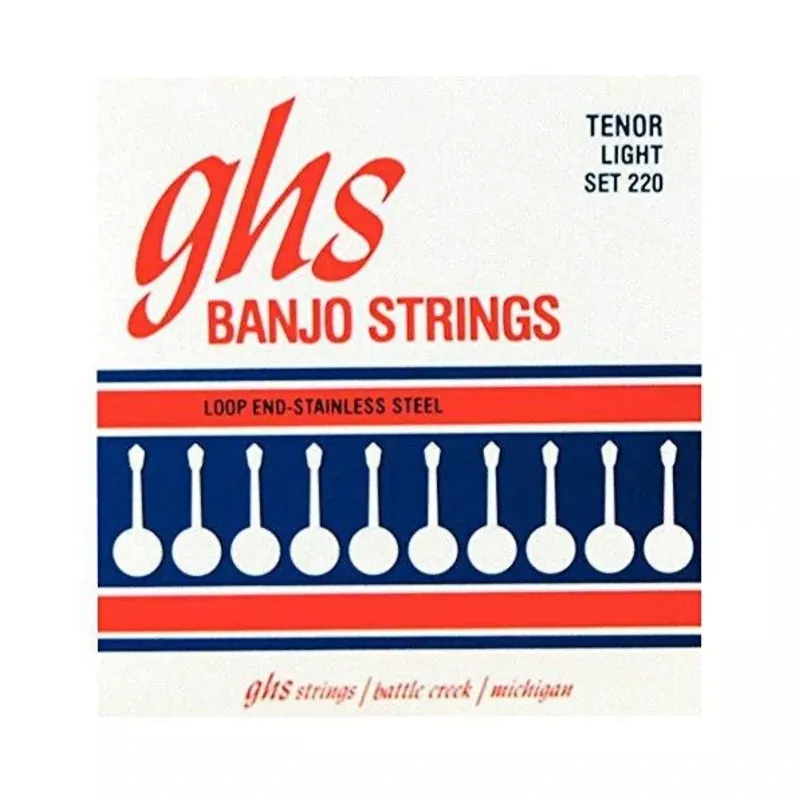GHS 220 Stainless Steel Light Gauge 4-String Tenor Banjo Strings
