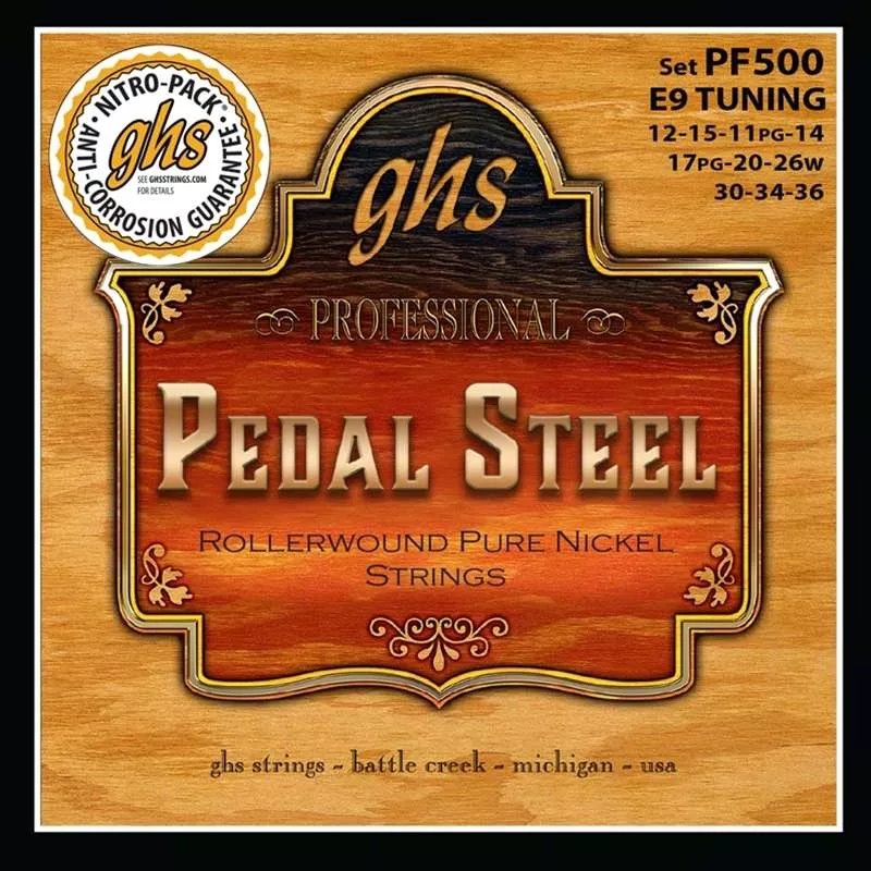 GHS E9 Tuning Pedal Steel Rollerwound Pure Nickel Strings