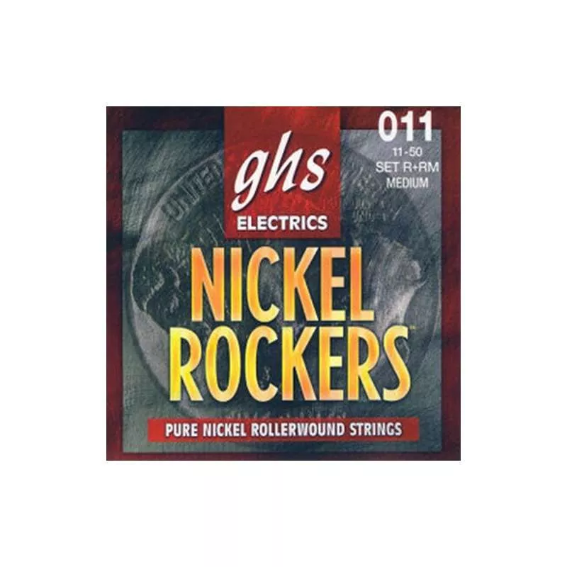 GHS Nickel Rockers RRM - Rollerwound Electric Guitar Strings - Medium