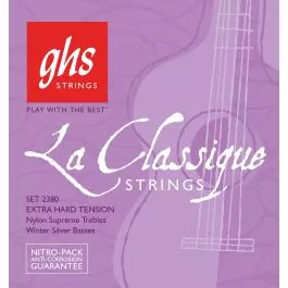 GHS Strings 2380 La Classique(R) Classical Guitar Strings, Super High Tension (.029-.046)