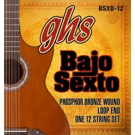 GHS Strings BSXB-12 Phosphor Bronze Bajo Sexto Strings, 12-String (.024-.092)
