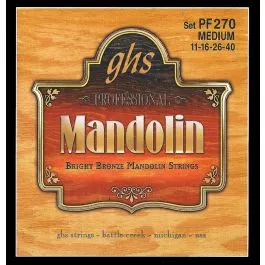 GHS Strings PF270 Bright Bronze(TM) Mandolin Strings, Medium (.011-.040)