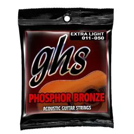 GHS Strings S315 Phosphor Bronze, Acoustic Guitar Strings, Extra Light (.011-.050)