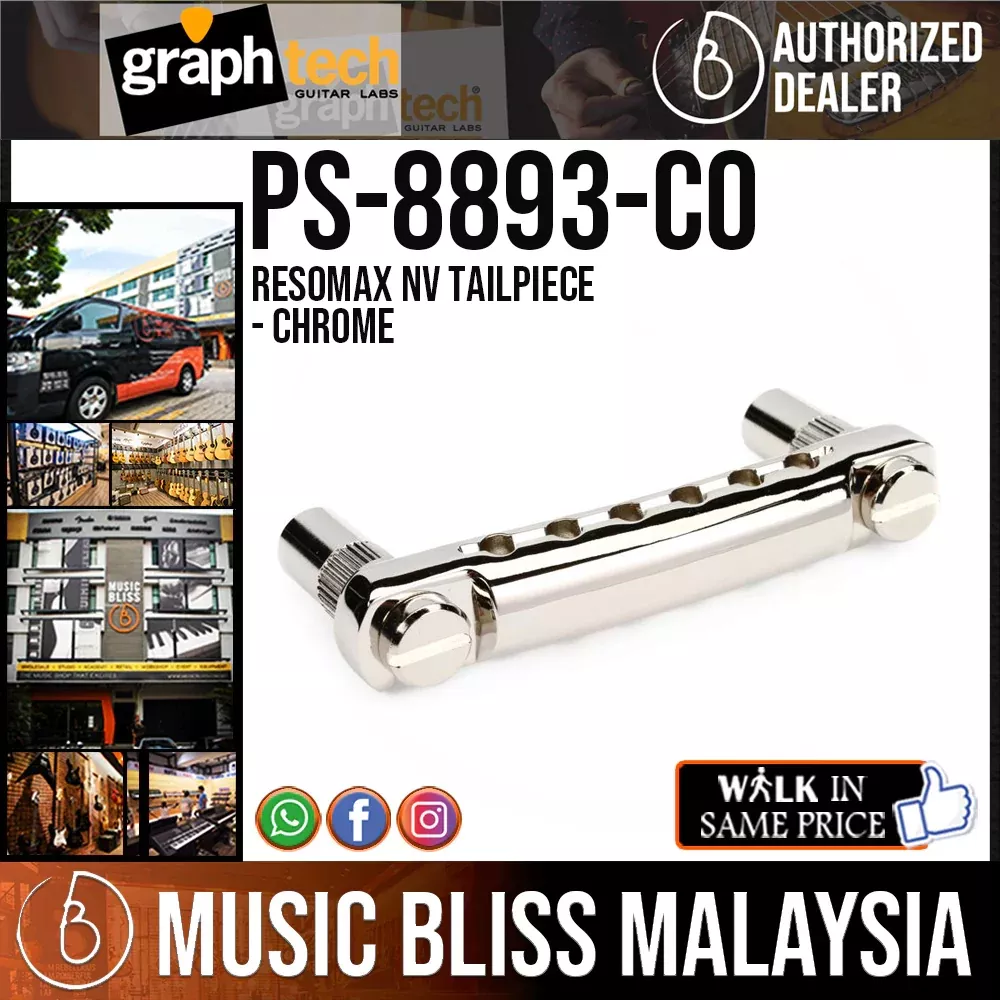 Graph Tech PS-8893-C0 ResoMax NVT 6mm Locking Guitar Tailpiece