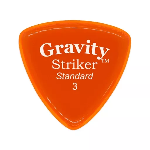 Gravity Striker Standard 3.0mm Guitar Pick, Polished Orange