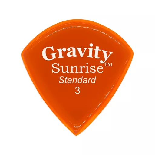 Gravity Sunrise Standard 3.0mm Guitar Pick, Polished Orange