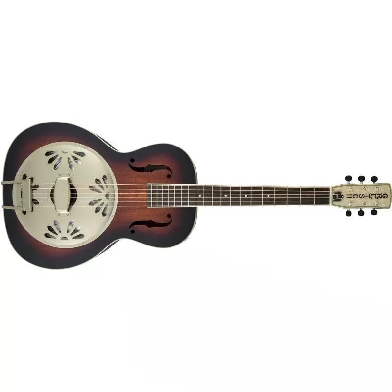 Gretsch G9241 Alligator Biscuit Round-Neck Resonator Guitar with Fishman Nashville Pickup – 2-Color Sunburst