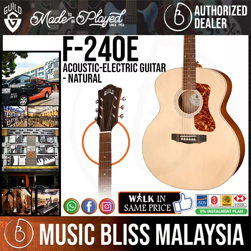 Guild F-240E Acoustic-electric Guitar – Natural
