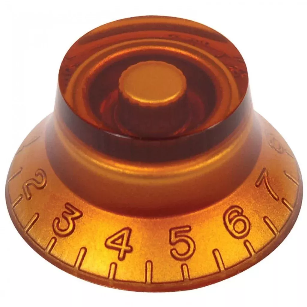 Guitar Tech Amber Bell Control Knobs Pair for Guitar or Bass (GT654)