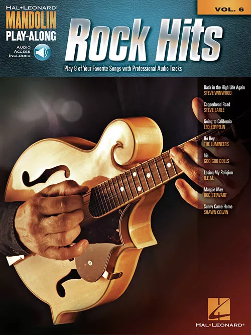 Hal Leonard 00119367 Rock Hits Mandolin Play-Along Volume 6