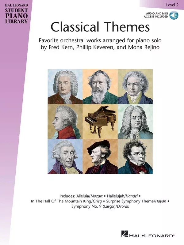 HAL LEONARD STUDENT PIANO LIBRARY CLASSICAL THEMES LEV 2 BK/OLA