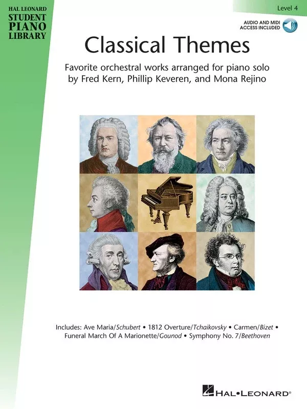 HAL LEONARD STUDENT PIANO LIBRARY CLASSICAL THEMES LEV 4 BK/OLA