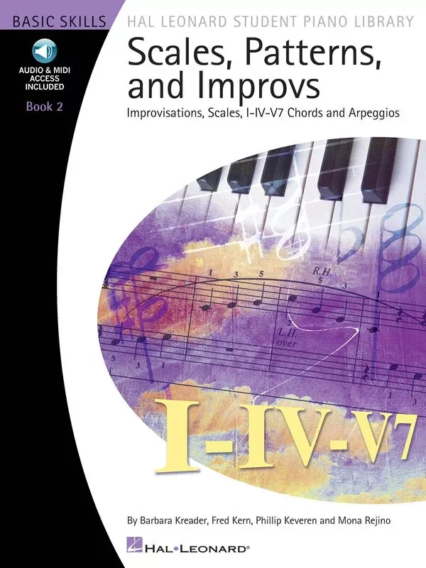 HAL LEONARD STUDENT PIANO LIBRARY SCALES PATTERNS AND IMPROVS BK 2 BK/OLA