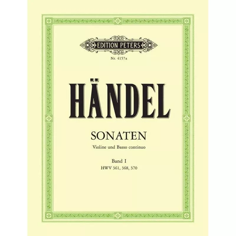 Handel- Sonatas for Violin and Continuo 1