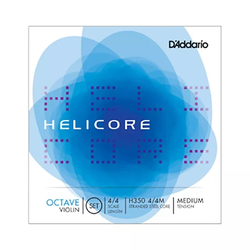 Helicore Octave Violin String Set, 4/4 Scale, Medium Tension