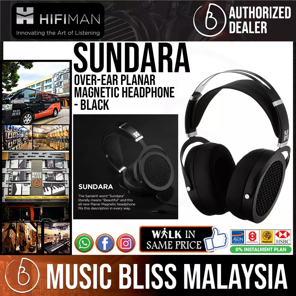 HiFiMAN SUNDARA Over-Ear Planar Magnetic Headphone – Black