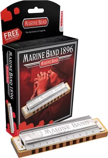Hohner 1896BX-G#Marine Band Key of G Sharp / A Flat Boxed Package Harmonica