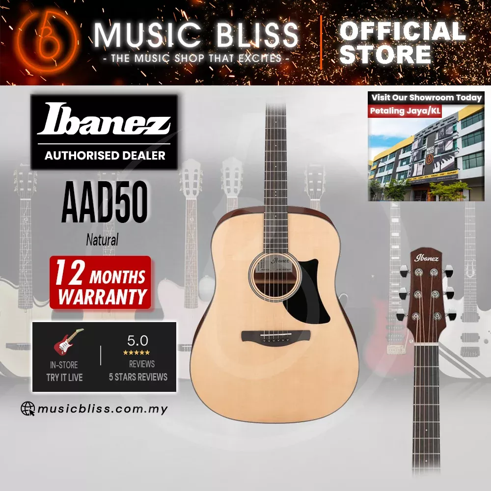 Ibanez AAD50 Advanced Acoustic Guitar - Natural