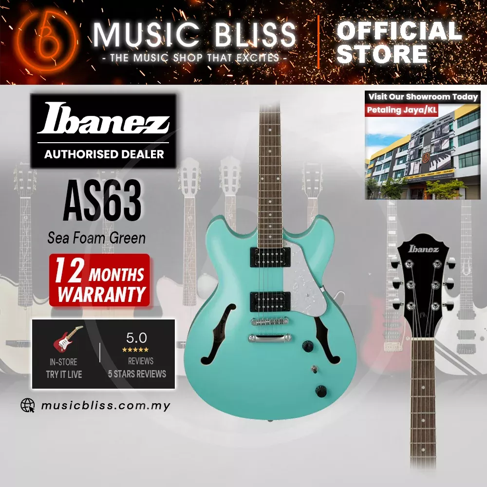 Ibanez Artcore Vibrante AS63 Electric Guitar – Mint Blue