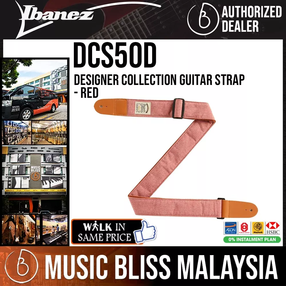 Ibanez DCS50D Designer Collection Guitar Strap - Red
