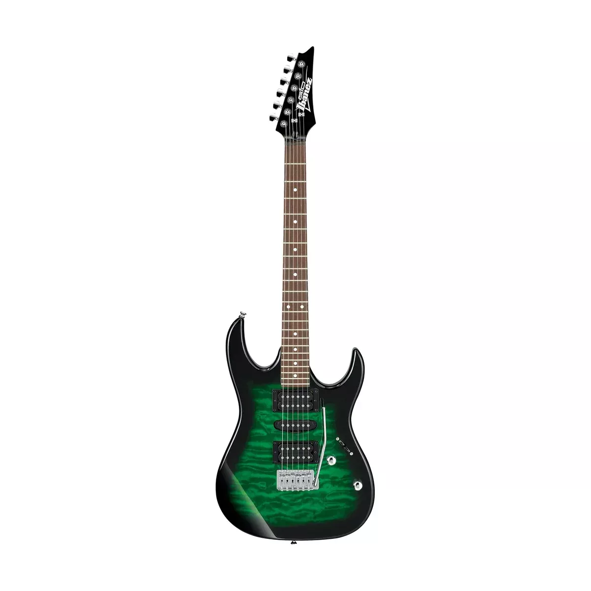 Ibanez GRX70QA-TEB Electric Guitar, Transparent Emerald Burst
